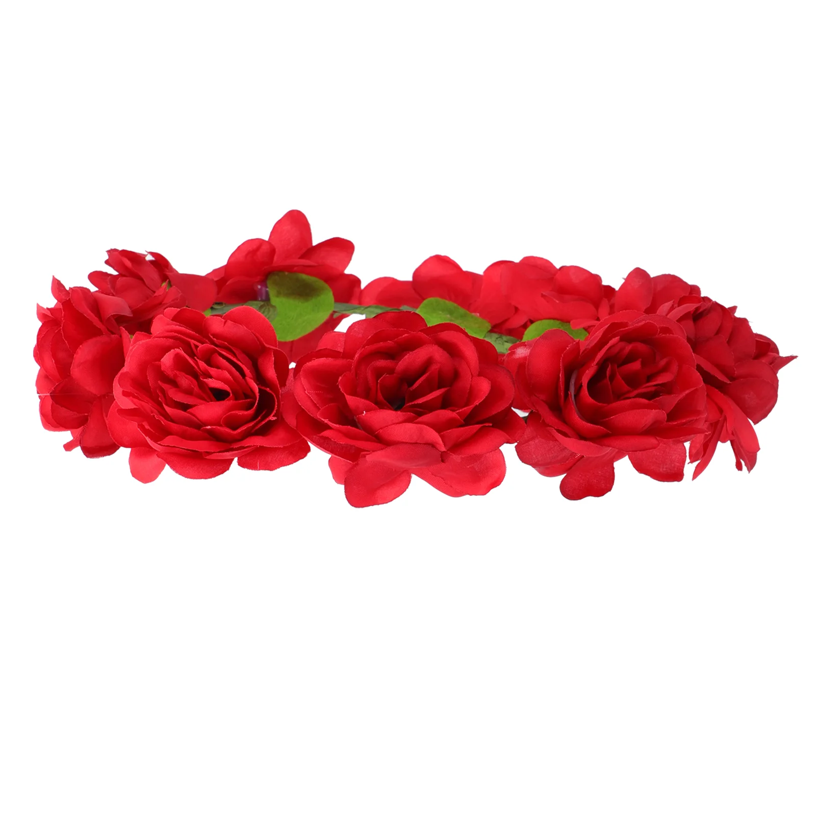 

Red Flower Headband Headdress Simulation Valentine's Day Gift Floral Hair-hoop Daily Adornments Boho Accessories