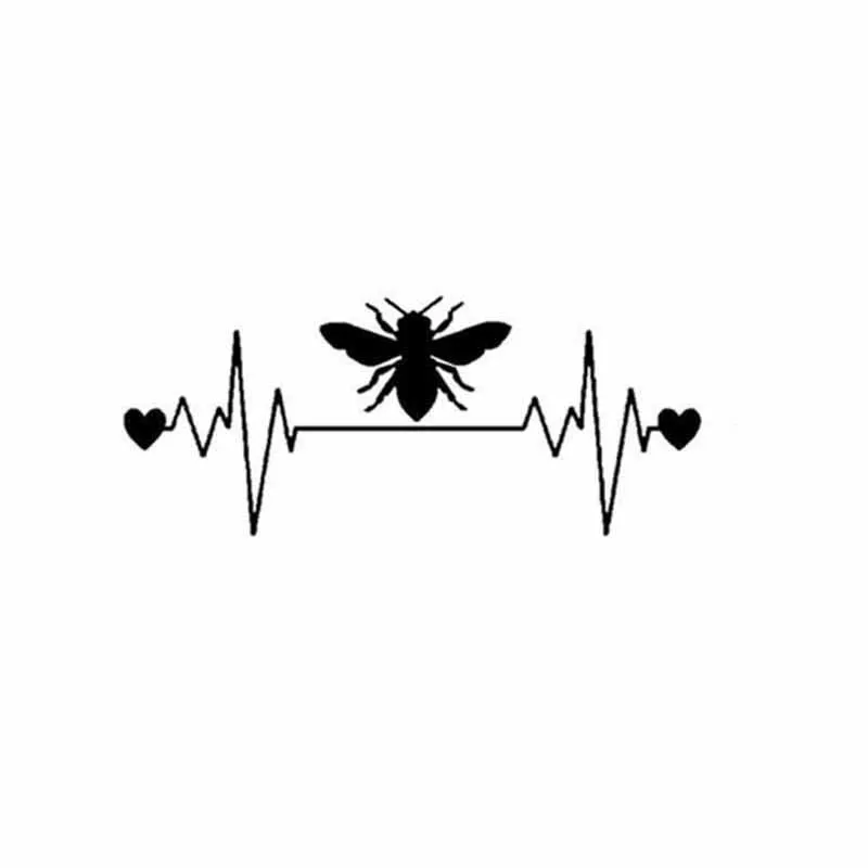 

Виниловая Автомобильная наклейка Bee Реалистичная сердцебиение, стикер, наклейка в виде сот, черный/серебристый, 13 см * 5,4 см
