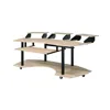 83"Natural Oak Finish Music Recording Studio Desk, with This Impressive 83" Music Studio Desk 3