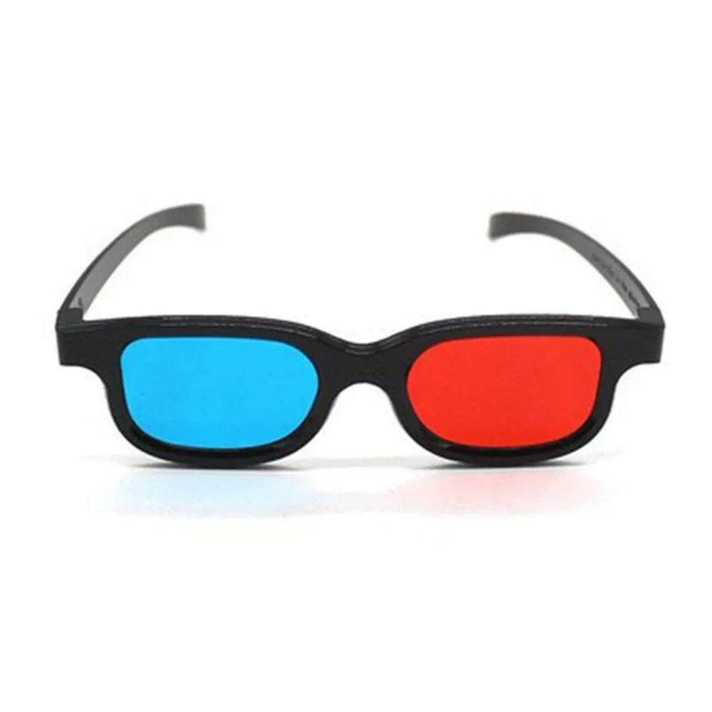 Immersive 3D Anaglyph Movie Theater Glasses - Black Frame with Red and Blue Lenses