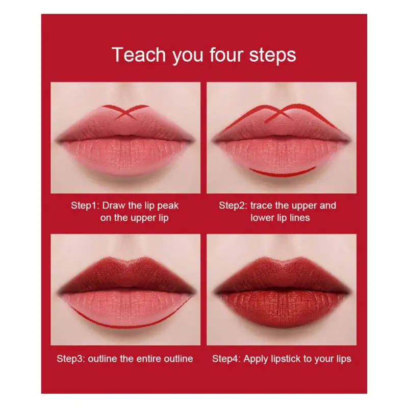 Cosmetic Lip Liner Professional Matte Waterproof Lady Charming 16 Colors Lipstick Pencil Contour Makeup Lipstick Tool TSLM2