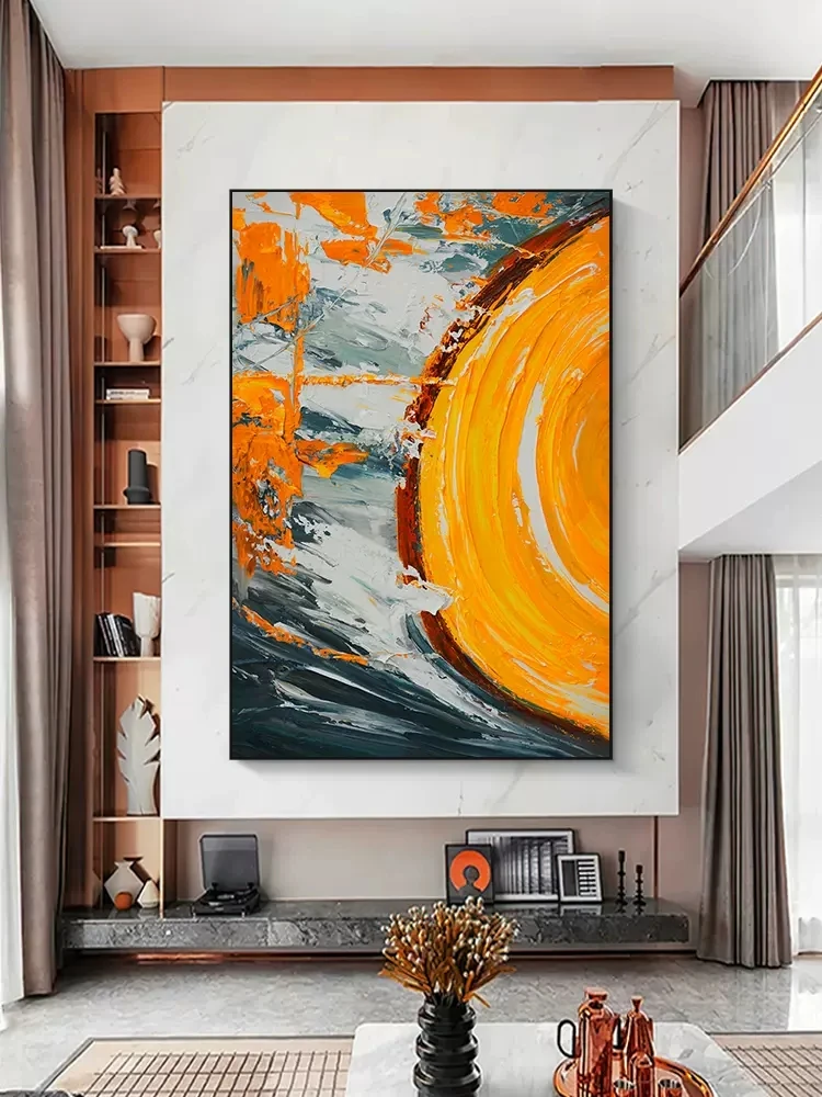 

OQ Modern Abstract Hand Painted Oil Painting On Canvas Handmade Knife Wall Art Living Room Picture Home Decoration Unframed