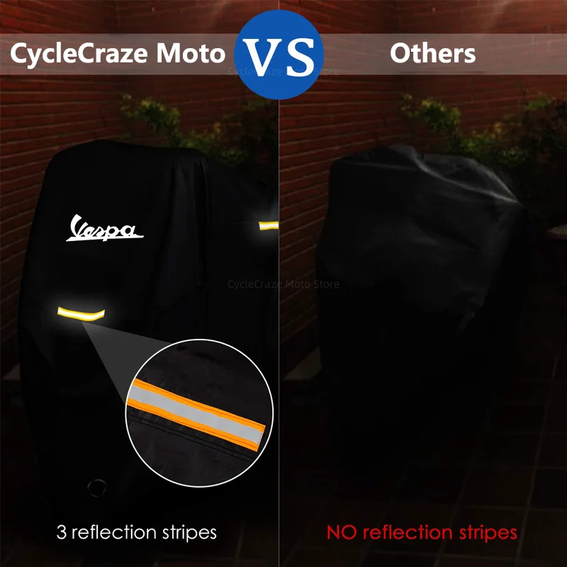 Motorcycle Cover Waterproof Outdoor Scooter UV Protector Dust Rain Cover motorcycle cover scooter cover For Vespa LX LXV Sprint GTS GTV 50 150 250 300 300ie
