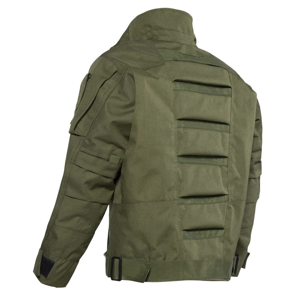 EU Size 4.0 Motorcycle Tactical Cargo Jacket Men Outdoor Waterproof Hard Hiking Jacket Multi-pocket Windbreaker Coat Plus Size 3