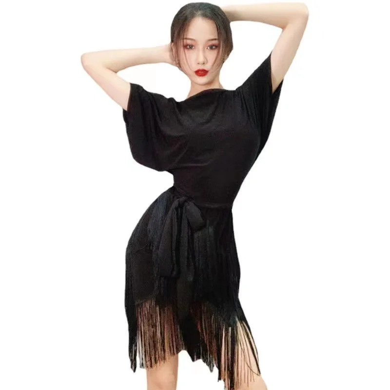 

2023 Sexy Latin Dance Competition Dress Women Irregular Fringed Dress Samba Clothes Salsa Performance Costume Practice Dress