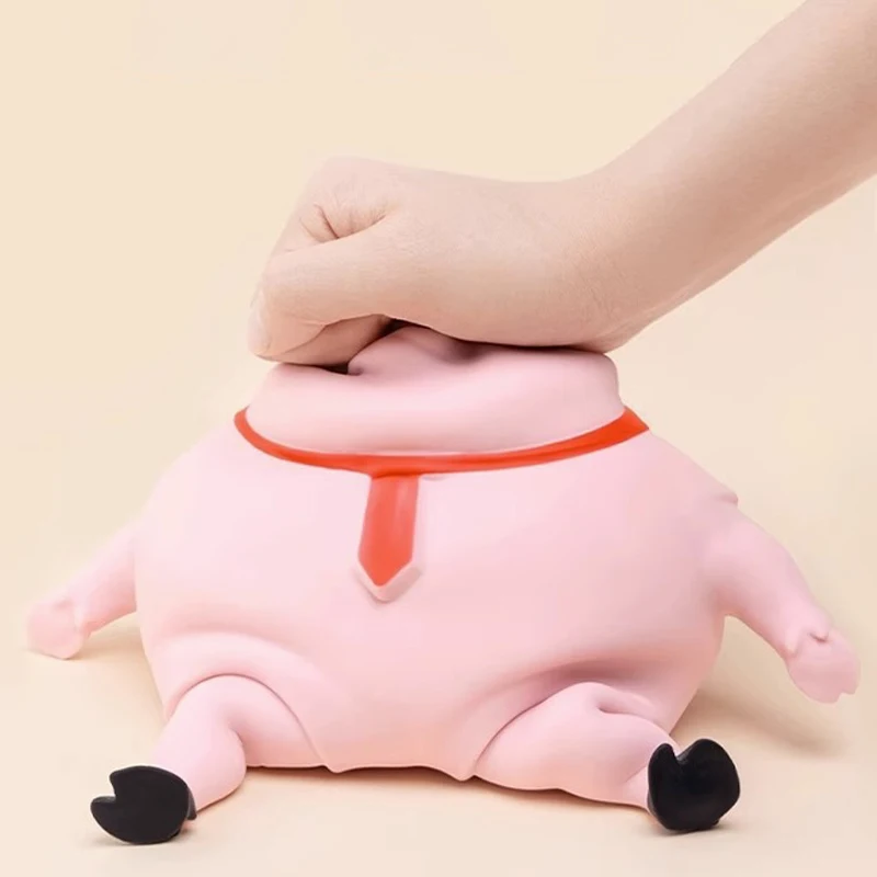 Creative New Pink Pig Squishy Stress Relief Decompression Toy Cute Squeeze Animal Little Pig Doll Pinch Fidget Toy 5
