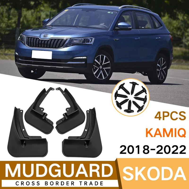 

MudFlaps FOR SKODA Kamiq 2018-2022 Car Splash Guards Fender Set Parts Front Rear Mud Flaps Automotive Accessories