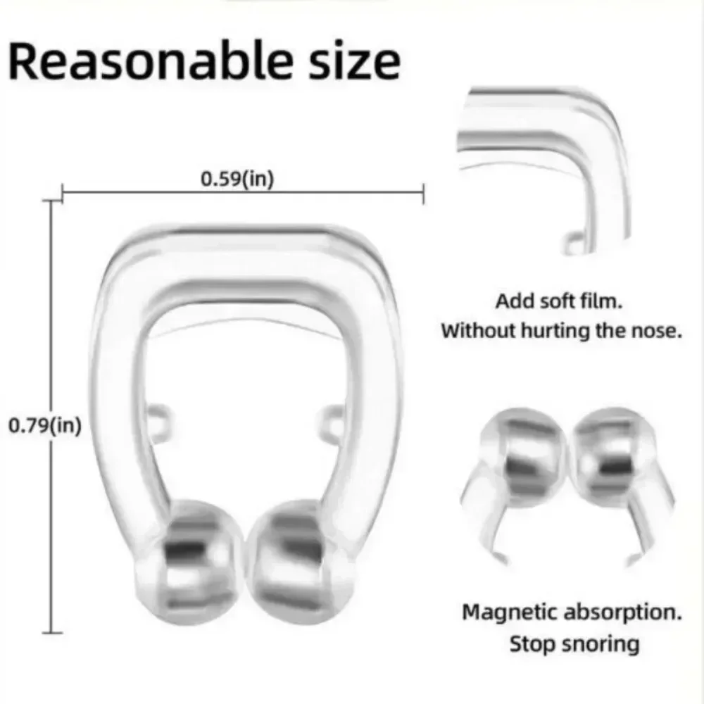 Snore Stop Ring with Case Anti Snoring Device Magnetic Nose Vents Anti Snore Nose Clip Night Sleeping Apnea Guard Fast Shipping 6