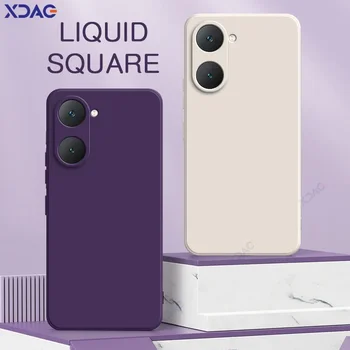 Custodia per cellulari di lusso a doppio strato per VIVO Y28E Y28S 5G Protezione completa per fotocamera VIVOY28S Armatura morbida in silicone liquido quadrato