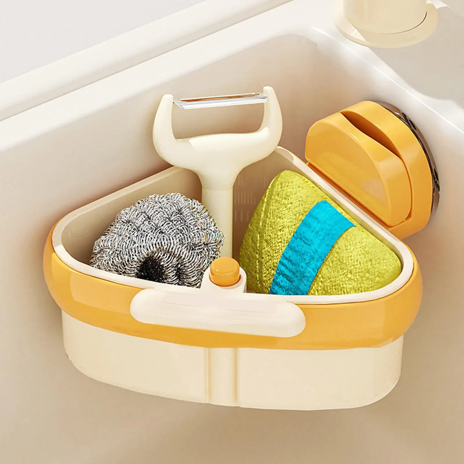 Kitchen Sink Strainer Drain Basket Sponge Cloth Drainage Sink Waste Storage Filter Basket No Drilling Required Home Tools