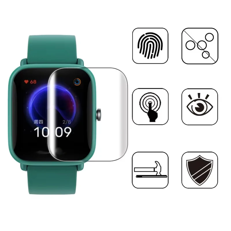 Pellicola Protettiva In Idrogel TPU Per Amazfit GTS 4 - [5 Pezzi] Trasparente HD, Auto-Riparante E Facile Da Installare - 4