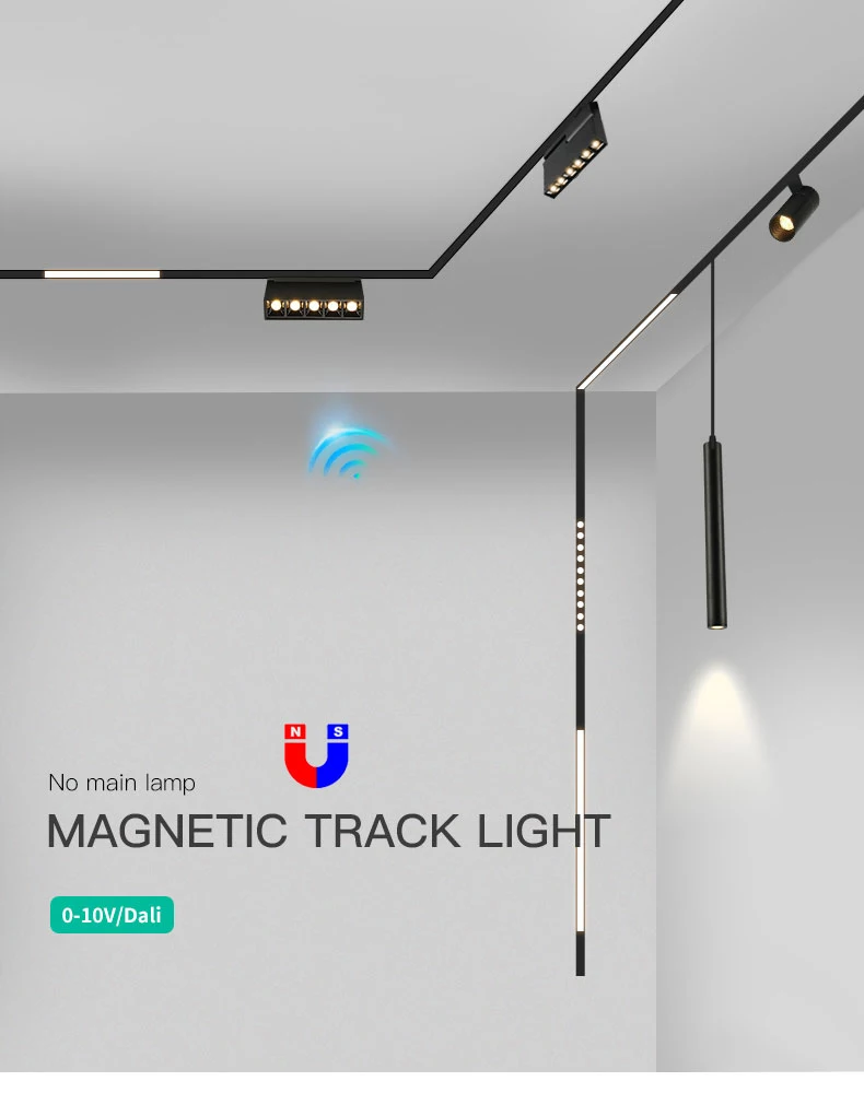 Description Picture 3 of itemCOOJUN Magnetic Track Light Embedded LED Spotlight Downlight 48V 4 Wire 0-10V/DALI Dimming Indoor Lighting Grille Lamp Series