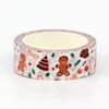 NEW 1PC 10M Decor Christmas Gingerbread Man Washi Tape for Scrapbooking Journaing Adhesive Masking Tape Cute Stationery 2