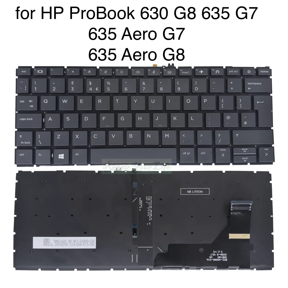 Teclado Retroiluminado para hp Probook 630 g8 635 g7 635 Aero g7 635 Aero g8 Inglês com Retroiluminação - Imagem 3
