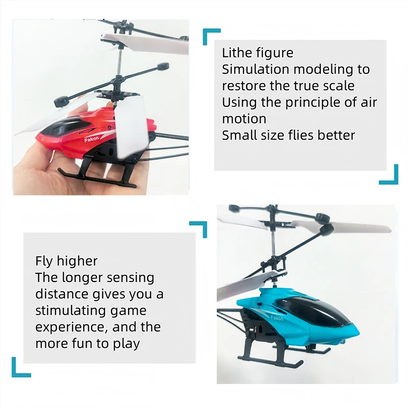 Vue rapprochée du mini drone hélicoptère télécommandé rechargeable montrant les détails des hélices et de la batterie.