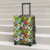 Birds Pattern Suitcase Cover Animal Parakeet Cute Vacation Travel Strectch Luggage Case Protection 1