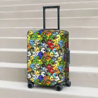 Birds Pattern Suitcase Cover Animal Parakeet Cute Vacation Travel Strectch Luggage Case Protection 1