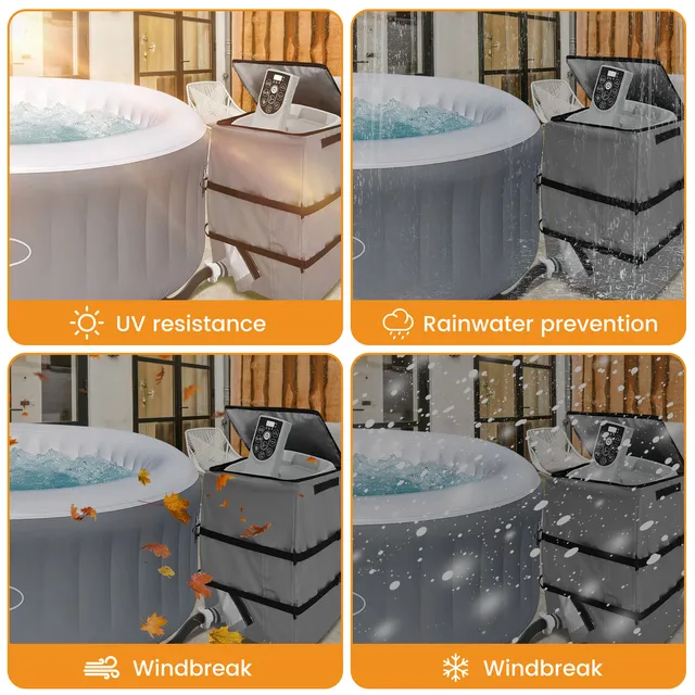 HEBEOT HotTub Housse De Pompe De Chauffage étanche Isolée Pour - 14