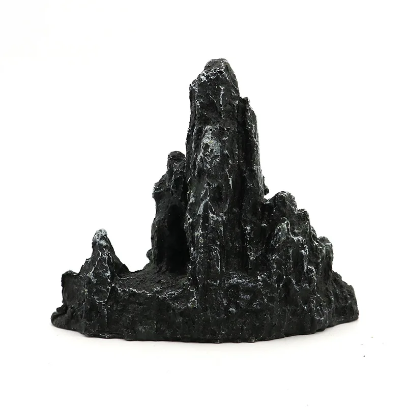 Aquarium Decoration Resin Aquarium Rockery Decoration Artificial View Rock Cave Stone Tree Fish Tank Ornament Home Decor