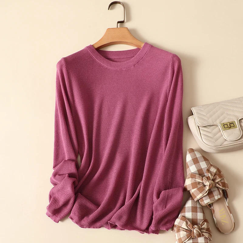

Knitted Women Sweater Pullovers Autumn Winter 2022 O-Neck Long-Sleeved Casual All Match Female Pulls Outwear Tops