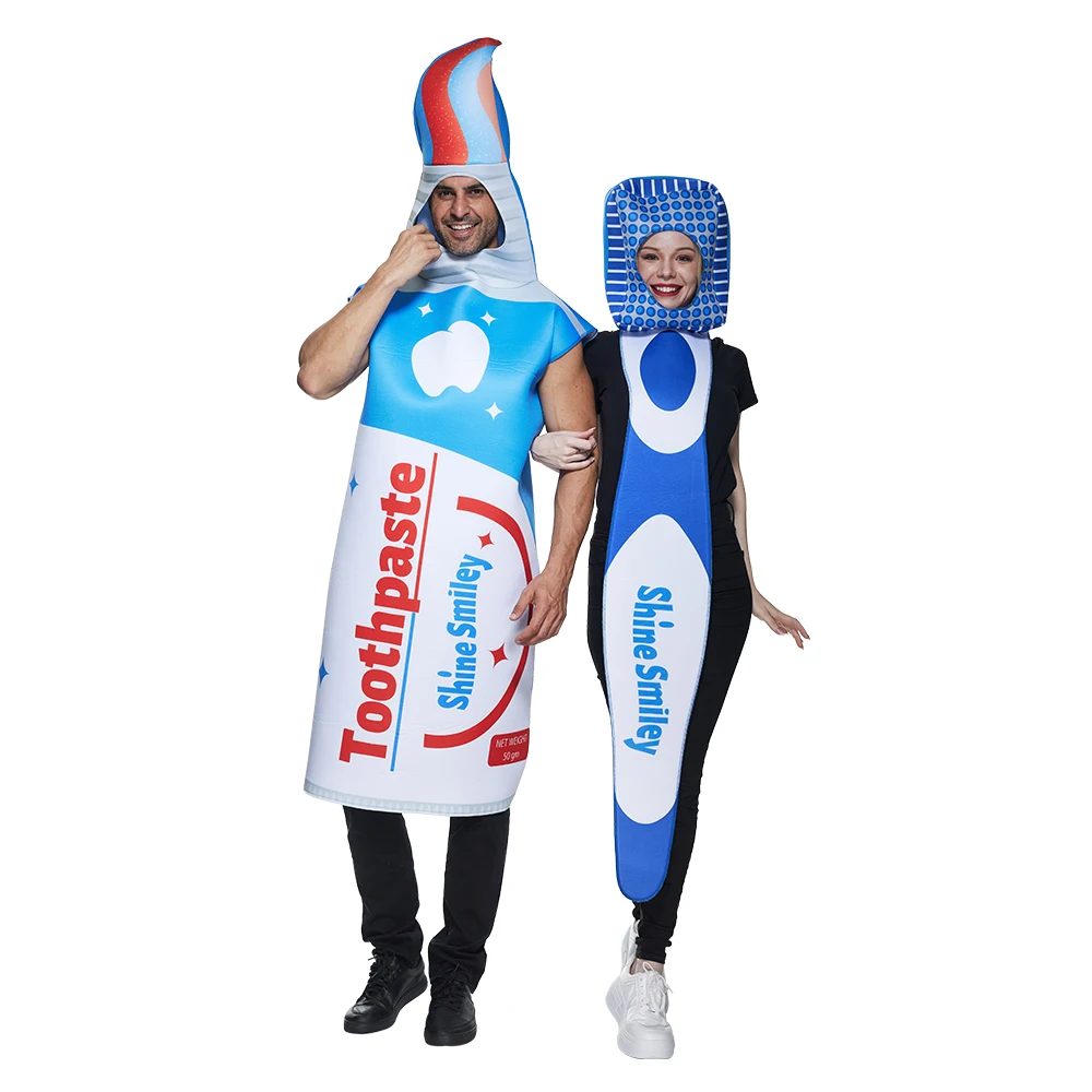 ToothbrushandToothpasteCostumeCoupleCostumeHalloweenforMen