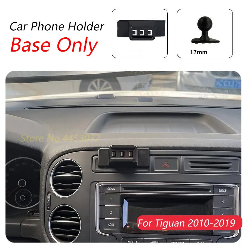 Car Phone Holder Special Fixed Bracket Base 17mm Not Blocking Air Outlet Interior Accessories For Volkswagen Tiguan 2010-mobile phone holder phone holder