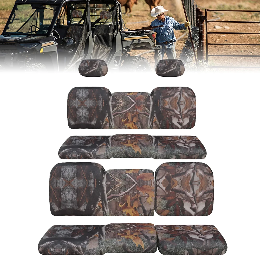 1680D/900D Headrest Seat Cover UV Protect UTV Compatible with Polaris Ranger Crew XP 1000 /Crew 1000 2017-2021 2022 2023 защитная пленка protect для samsung galaxy j7 2017 глянцевая 22584