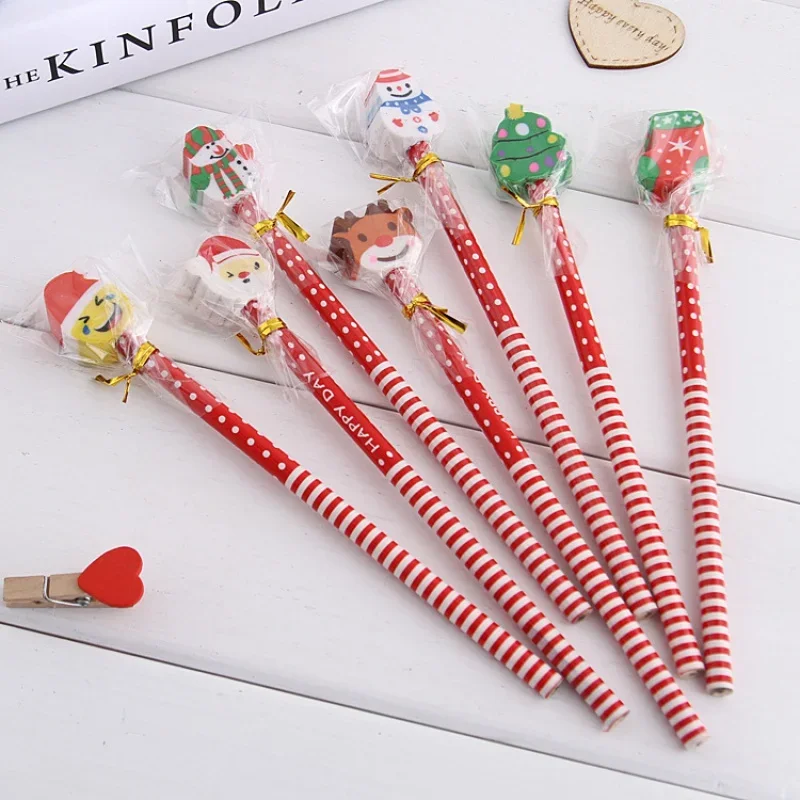 

Christmas Cute Rubber Pencil Pupil Prize Stationery Constant Lead Drawing Pen