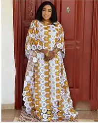 MAMADA L7614b African Women Clothing Dashiki Abaya Stylish Party Loose Long Evening Maxi Dresses + Inside Skirt Free Size Heavy