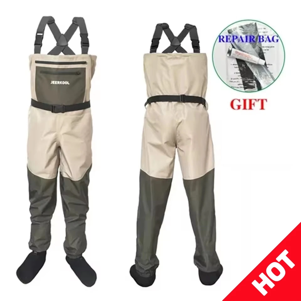 Fishing Waders Durable and Comfortable Breathable Stocking Foot Chest Wader Kits for Men and Women Farm Clothes fly fishing waders