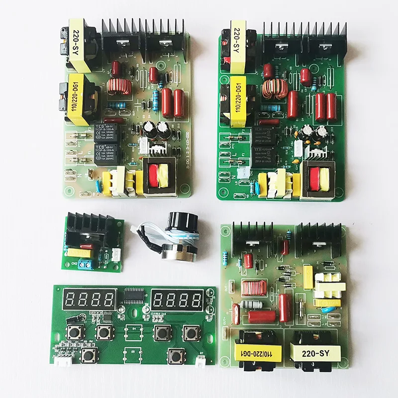 초음파 클리너 PCB 드라이버 보드 회로 기판 키트, 40KHz 초음파 변환기 포함, 180W