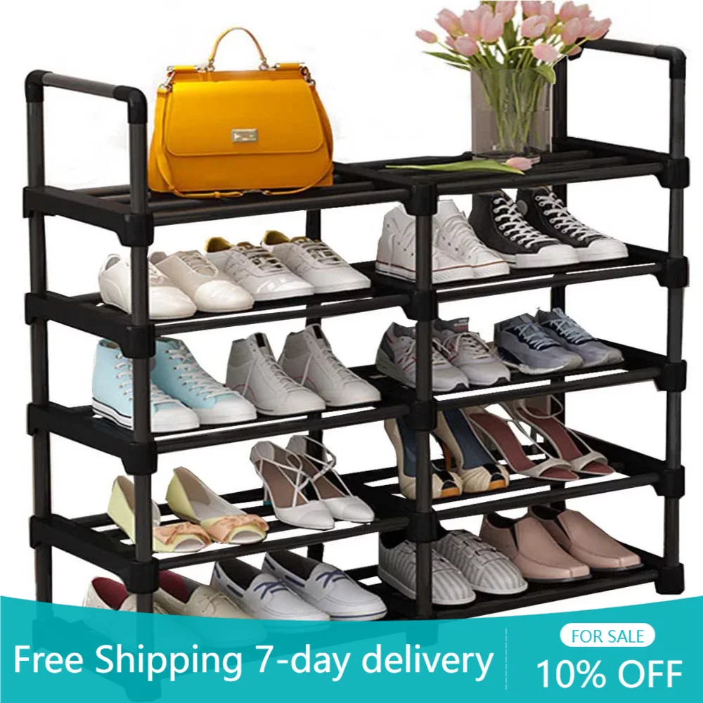 

Shoe Rack Shoe Organizer, 20-24 Pairs Shoes Storage Organizer Metal Stackable&Removable Multifunctional Show Rack for Entryway