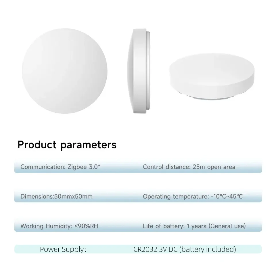 Tuya Zigbee 스마트 장면 스위치 푸시 버튼 리모컨 무선 자동화 다중 장면 트리거 지원 Alexa Google Voice