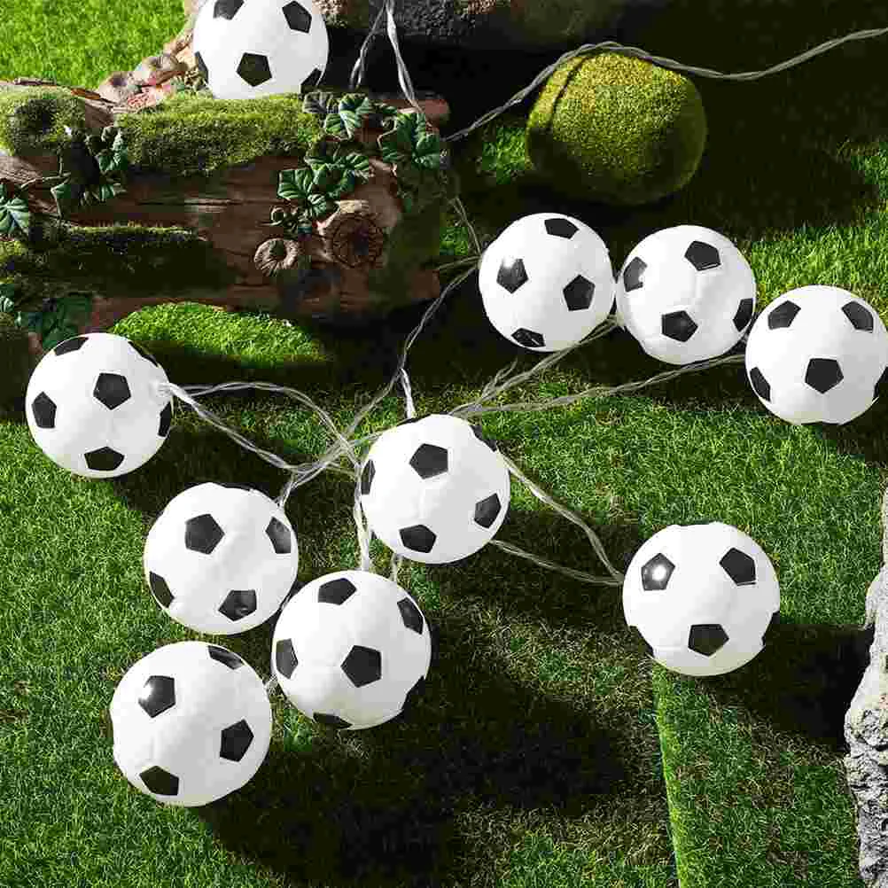 

Soccer String Lights Powered Football Soccer Shape LED String Lights Soccer Shaped Fairy Lights Christmas Lights for Indoor
