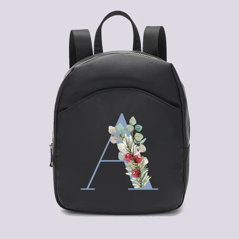 2022 Fashion Women Mini Backpack Multifunction Small Backpacks Casual Simple Blue Printing Student Bookbags Travleing  Rucksack