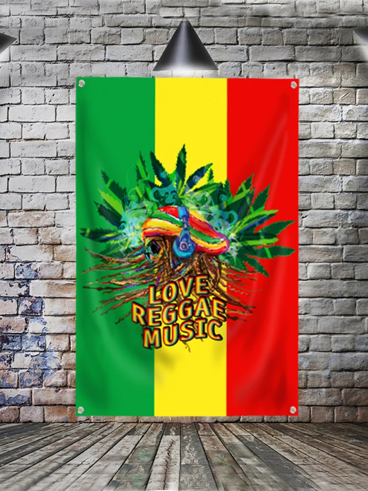 葉ラスタライオンハンギングflagバナー音楽ロックレゲエジャマイカ