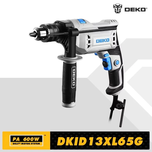 DEKO DKID13XL65G perceuse à percussion de qualité professionnelle 220 V, 2 fonctions perceuse tournevis outil électrique outil électrique (série DKID) 1
