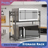 Kitchen Storage Rack Multi-Layer Microwave Rack Simple Standing Countertop Condiment Oven Organizer Shelf Kitchen Accessories 1