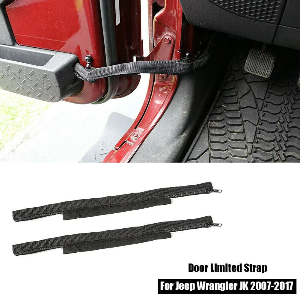 Door Limiting Straps 2pcs Wire Protecting Harness For Jeep Wrangler JK 2007-17