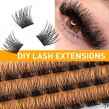 DIY Cluster Lashes 36 Pcs Natural Eyelash extension Volume Segmented Individual Lashes Mixed Tray Faux Mink Lashes Cilias Makeup 1