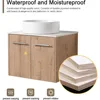 24" Floating Bathroom Vanity with Sink,24 Inch Single Sink Wall Mounted Bathroom Vanity,2 Doors and White Ceramic Basin Sink Top 6