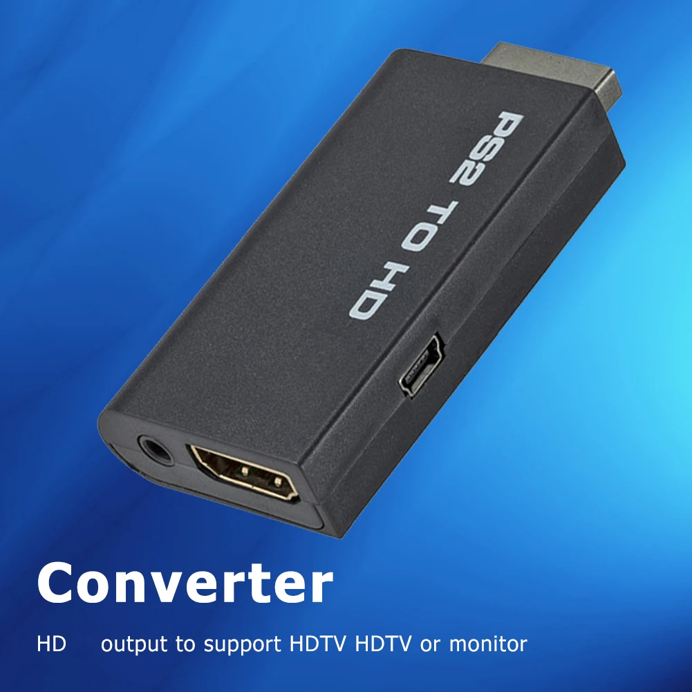 For PS2 to HDMI-Compatible Adapter Game Console HDTV Monitor Display Connectors