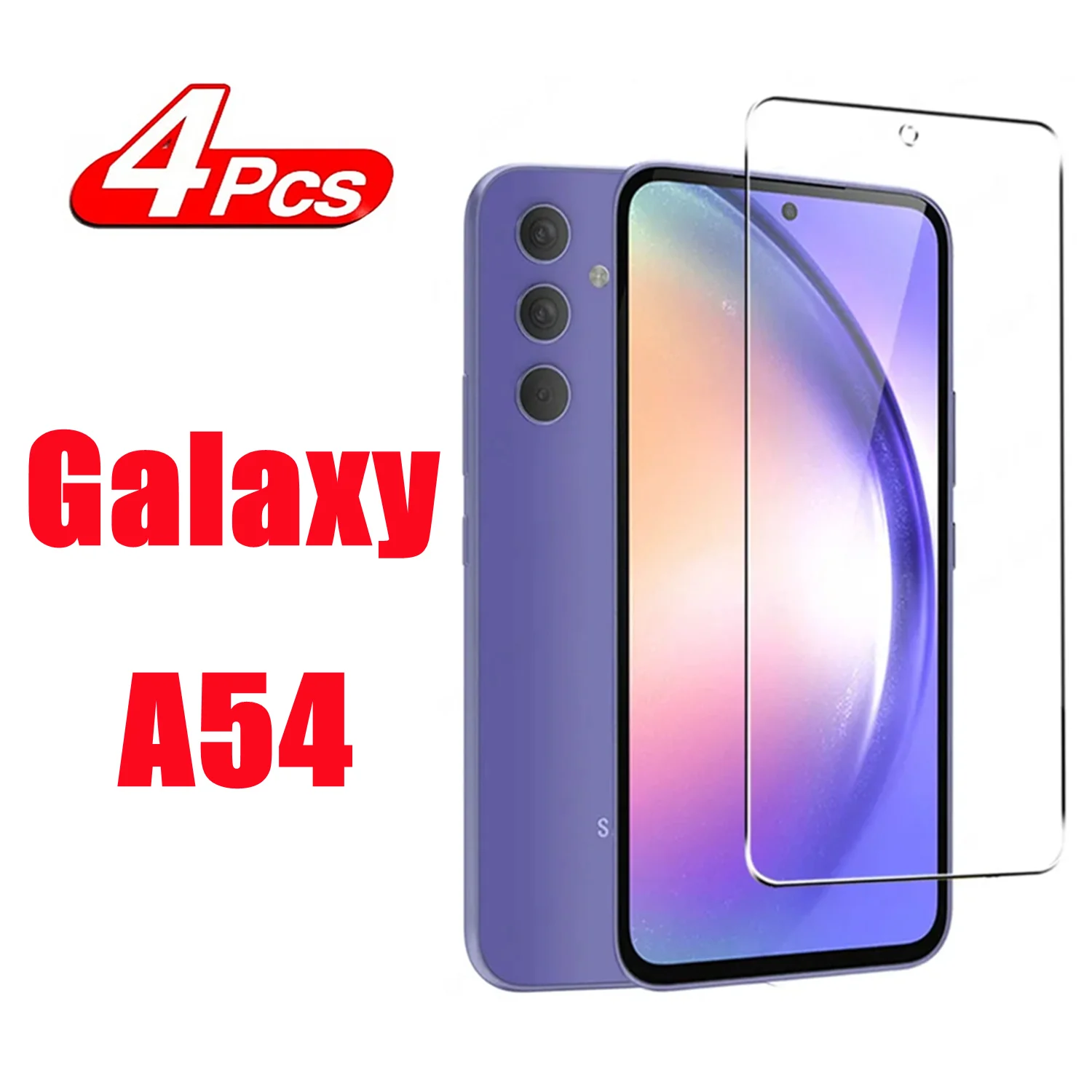 

2/4Pcs HD Tempered Glass For Samsung Galaxy A54 5G Screen Protector Glass