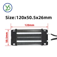 Élément chauffant 12V ~ 220V 200W 300W AC DC Thermos isolé PTC chauffage d'air en céramique 110V incubateur chauffage électrique 120x50mm 76A2 2