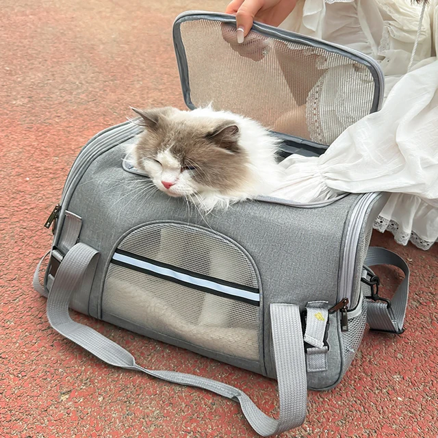Cat Bags Portable Dog Carrier Bag Mesh Breathable Foldable Cats Carrier Bag Travel Breathable Transport Handbag Pet Travel Bags 2