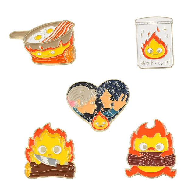 Demon Slayer HUNTERXHUNTER Enamel Pin Anime Characters 5pcs/Sets Suits Brooches Badge Backpack Gift Friends Jewelry Wholesale style-10