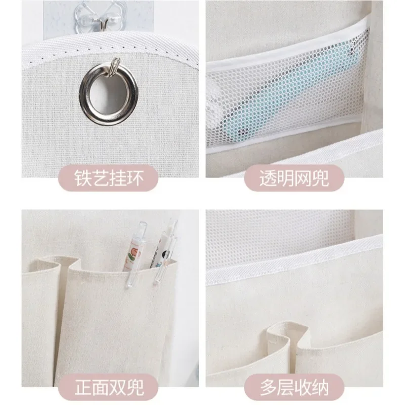 Fabric Storage Hanging Bag, Student Dormitory Storage, Wall Mounted Storage Bag, Linen Bag Placed on The Wall Behind The Door 3