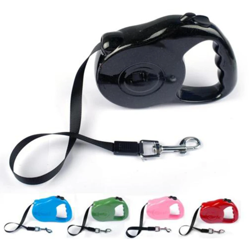 

3M/5M Retractable Leashes Dog Accessories Extending Leads for Small Dogs Pet Products Puppy Supplies Black Red Pink Colors