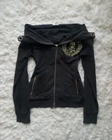 Y2K New Emo Fashion Rivet Zipper Hoodie Women Harajuku Black Oversized Hoodie Gothic Retro Classic Sweatshirt Autumn Clothing - Image 3