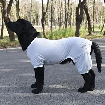 Summer Dog Clothes Breathable Anti-UV Elastic Large Dog Sun Protection Clothing Pet Four-legged Clothes 2